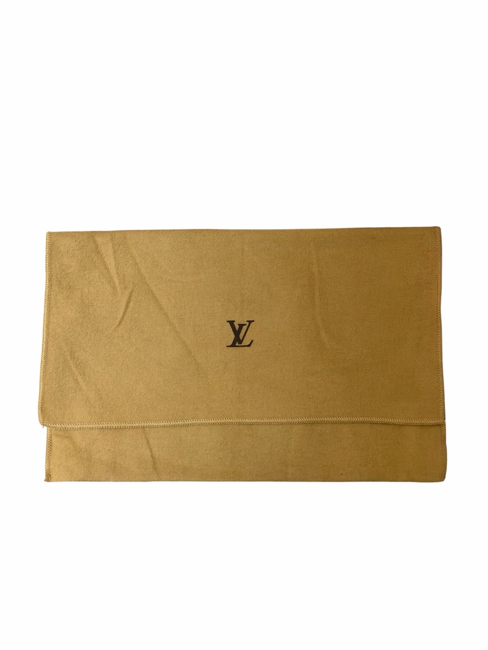 Authentic Vintage Louis Vuitton Tan Flannel Dust Bag 11.5” x 7.5” Pouch